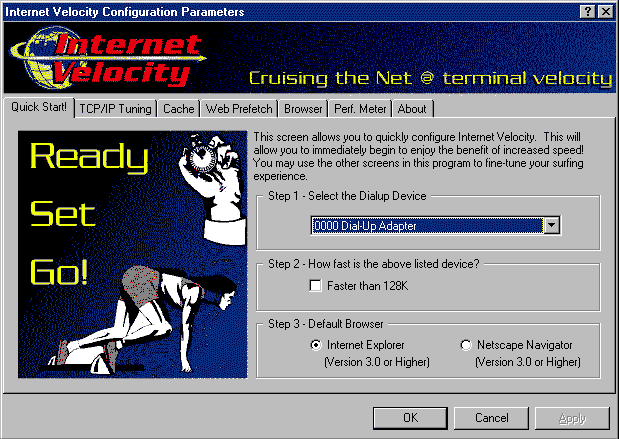Screenshot of InternetVelocity